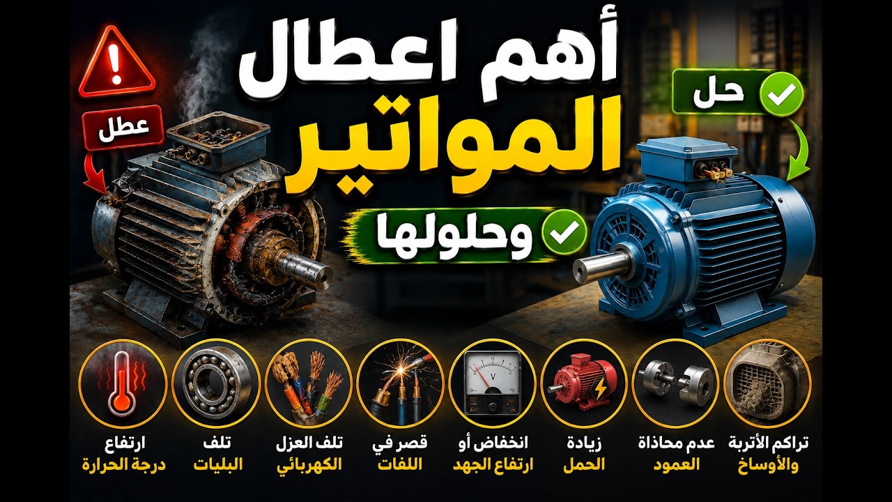 اهم اعطال المواتير وحلولها
