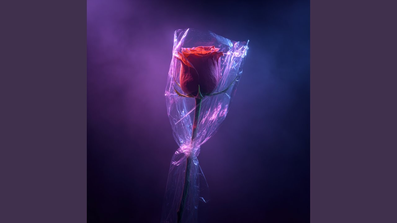 Роза в целлофане