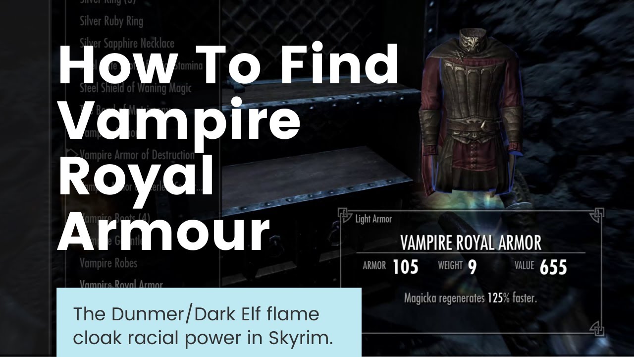 Skyrim: How To Find Royal Vampire Armour