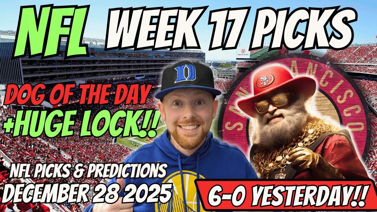 NFL Picks Today Week 17 Sunday 12/28/2025 | Free NFL Best bets, Predictions & NFL Player Props Today