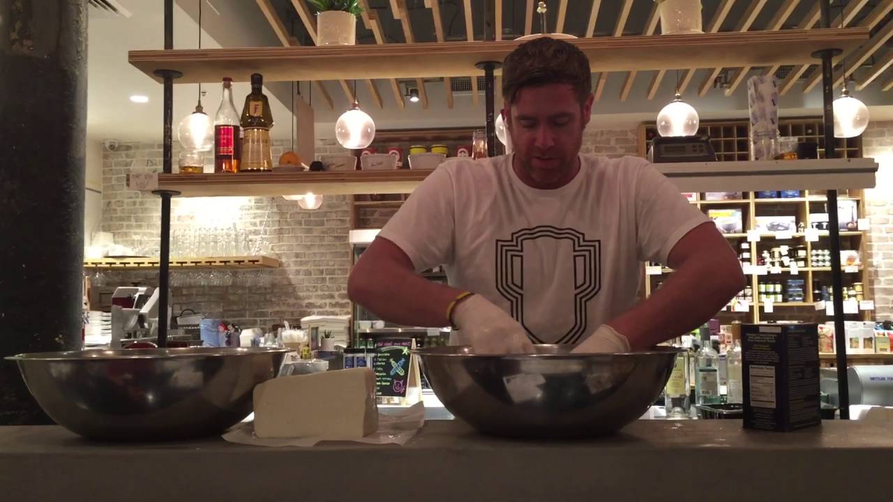 St. James Cheese Co - Brad making mozzarella