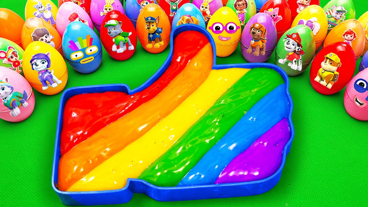 Satisfying ASMR | Making Colorful Jelly Slime Bathtub by Mixing Mystery CLAY Eggs