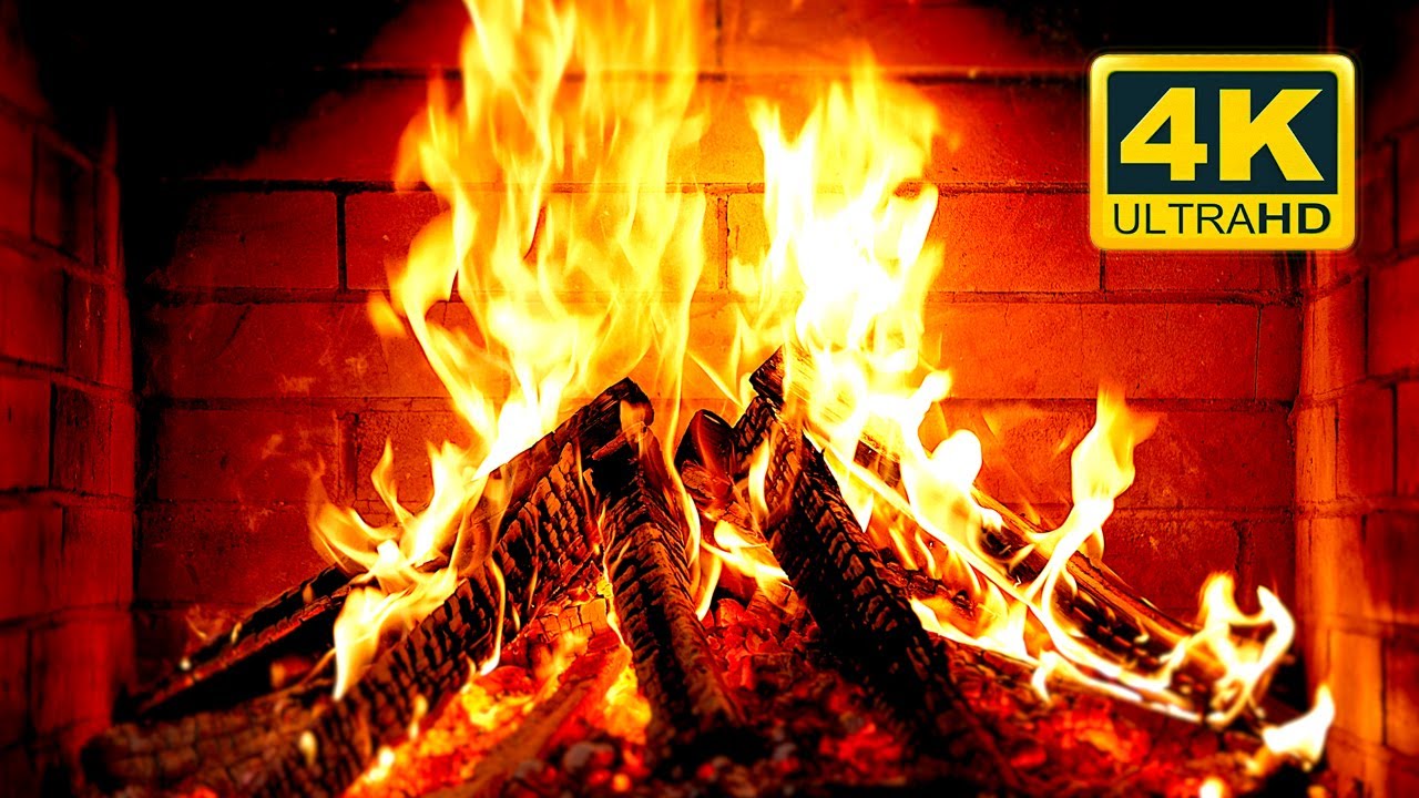 🔥 Cozy Fireplace 4K (12 HOURS). Fireplace with Crackling Fire Sounds. Fireplace Burning 4K