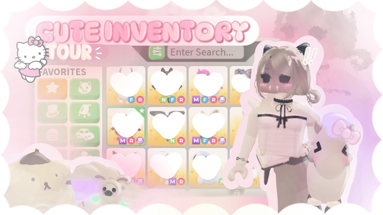 (first video!) *CUTE AND RICH* ADOPT ME INVENTORY TOUR ۶ৎ CUTE MEGAS😱.ᐟ #roblox #fyp #adoptme 