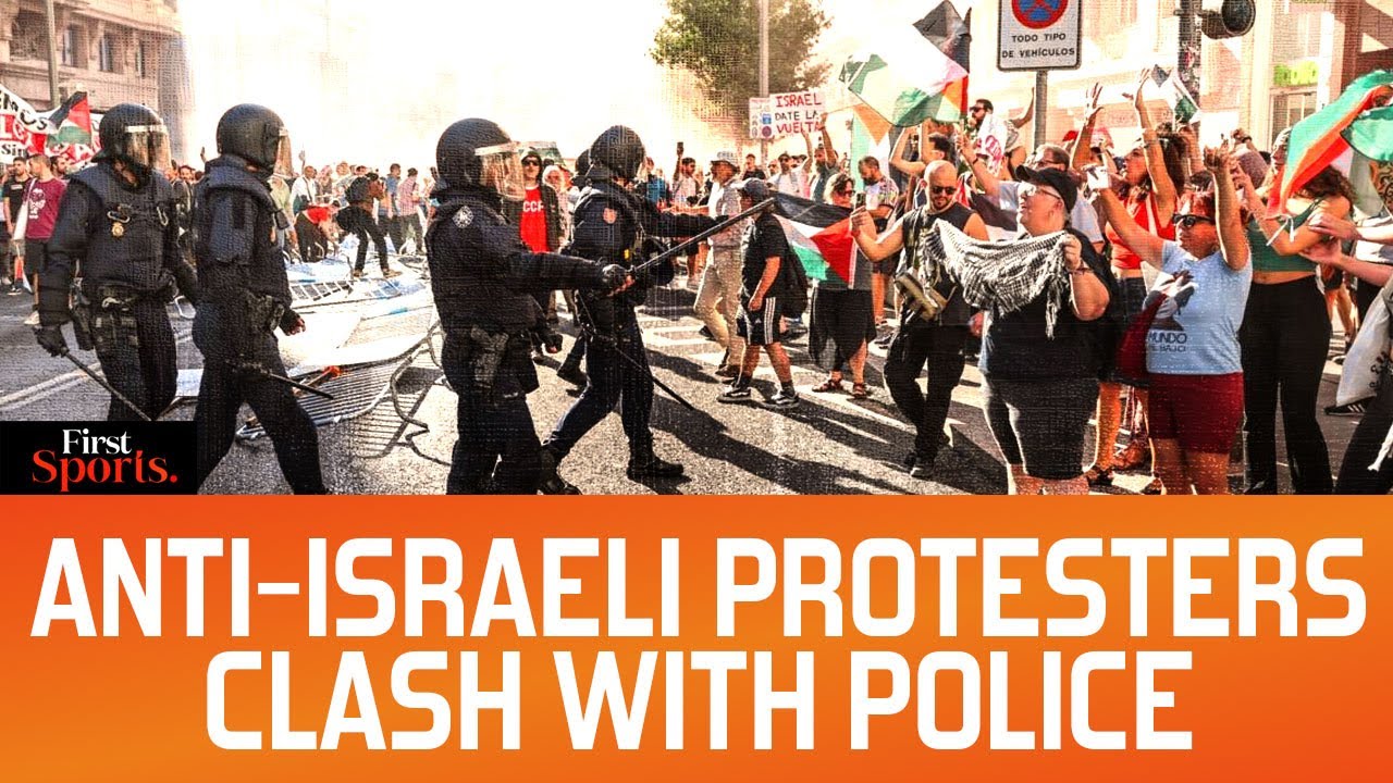 Pro-Palestinian Protests Shut Down Cycling Race, Spain Sides With Protestors | First Sports | N18G