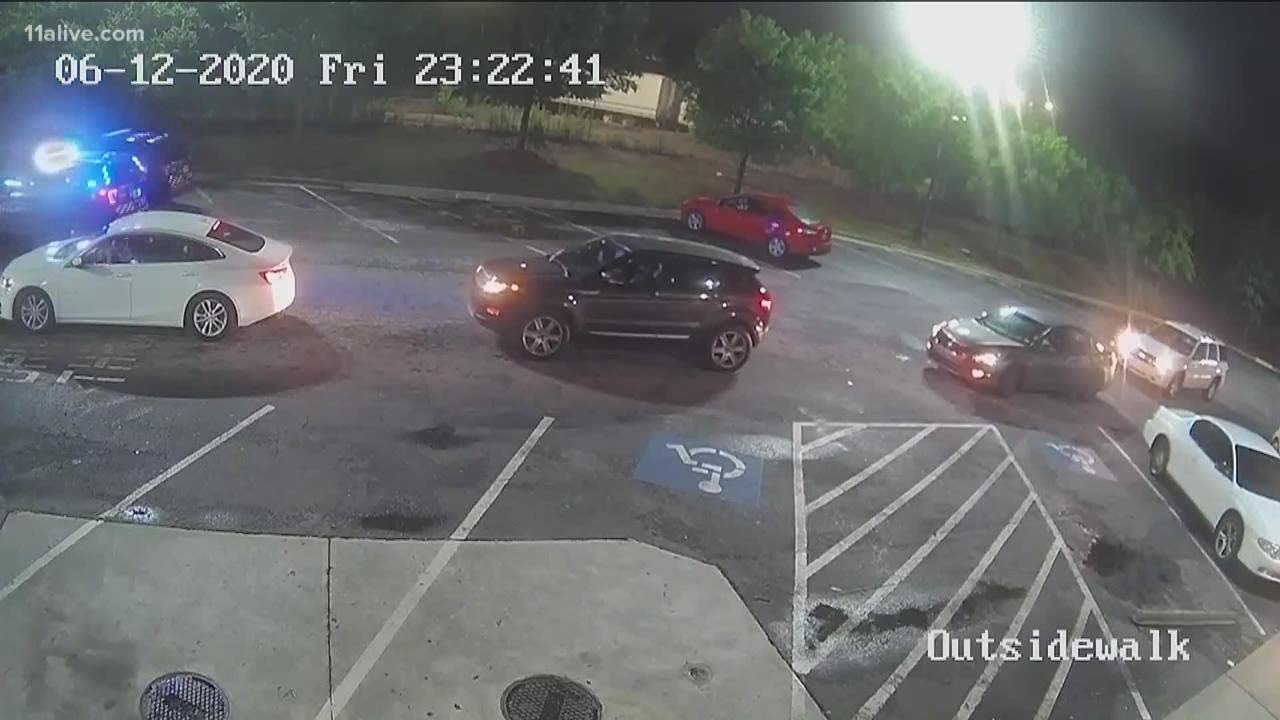 Surveillance video shows  Rayshard Brooks shooting at Atlanta Wendy's