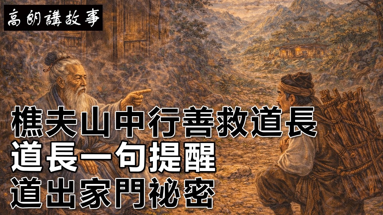 民間故事：樵夫山中行善救道長，道長一句提醒，道出家門祕密｜高朗講故事