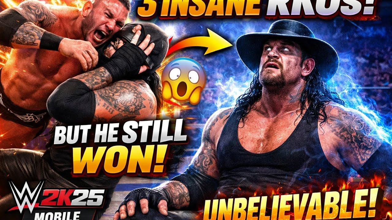 Randy Orton vs Undertaker – 3 RKOs But The Deadman Survived! 💀 NETFLIX WWE 2K25 Mobile#viral #game 