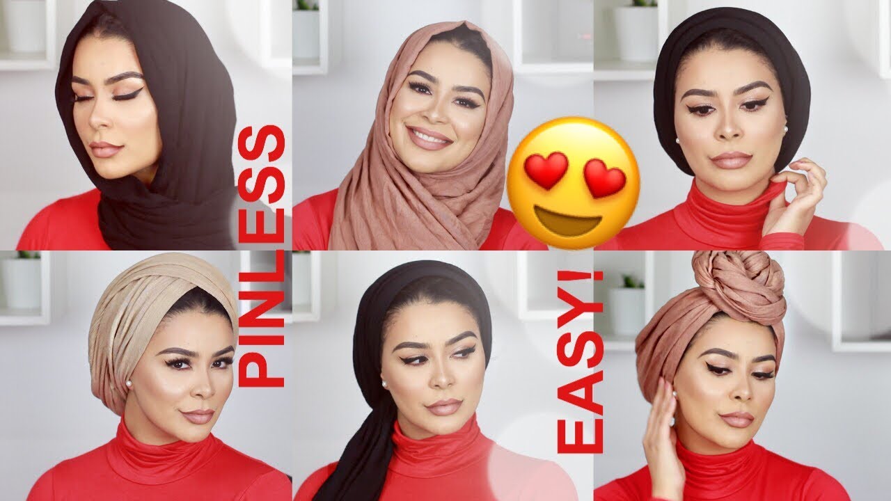 6 PINLESS & EASY FLAWLESS HIJAB TUTORIALS