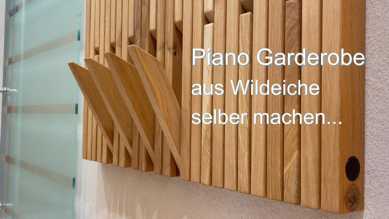 Piano Garderobe aus Wildeiche