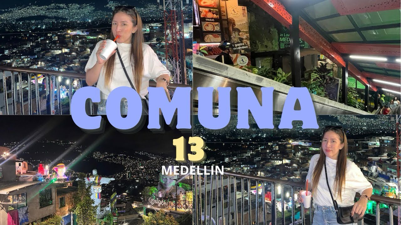 Así se vive la COMUNA 13 de MEDELLÍN en la noche, ambiente, comida y música #comuna13 #viaje 