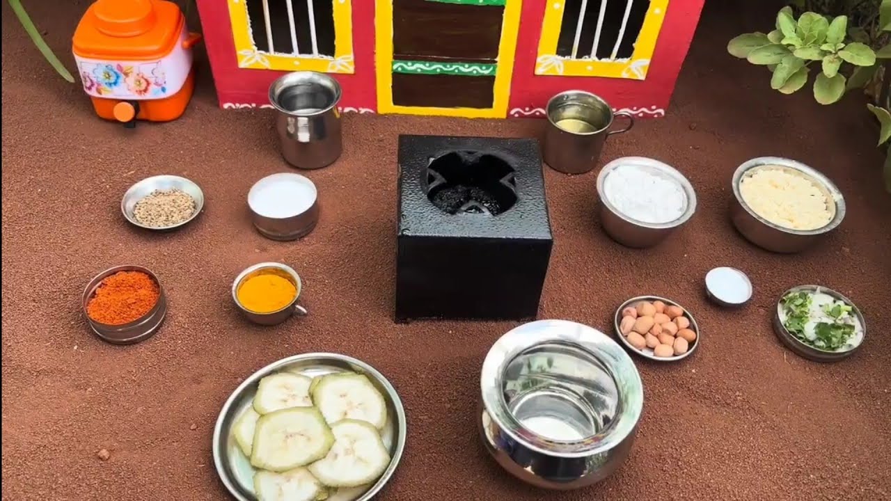 Miniature Banana Bajji receipe | How to make Banana Bajji | ASMR Cooking | Kitty's Miniature