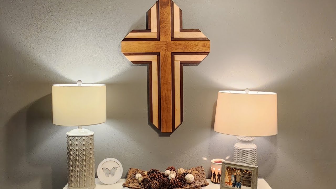 Cross built for The Wife. #easter #diy #homedecor #livingroomdecor