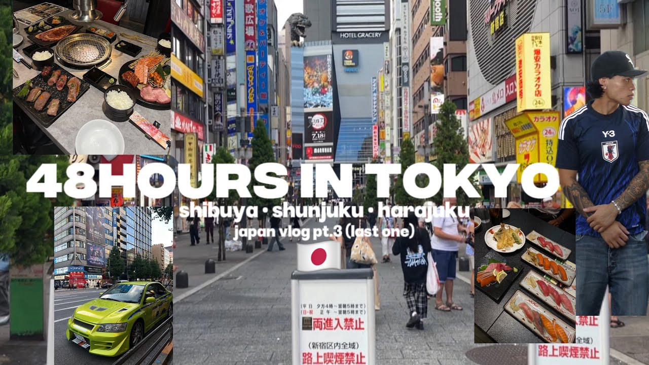 48 hours in tokyo | japan vlog | shibuya | run in tokyo | foods | cars and more