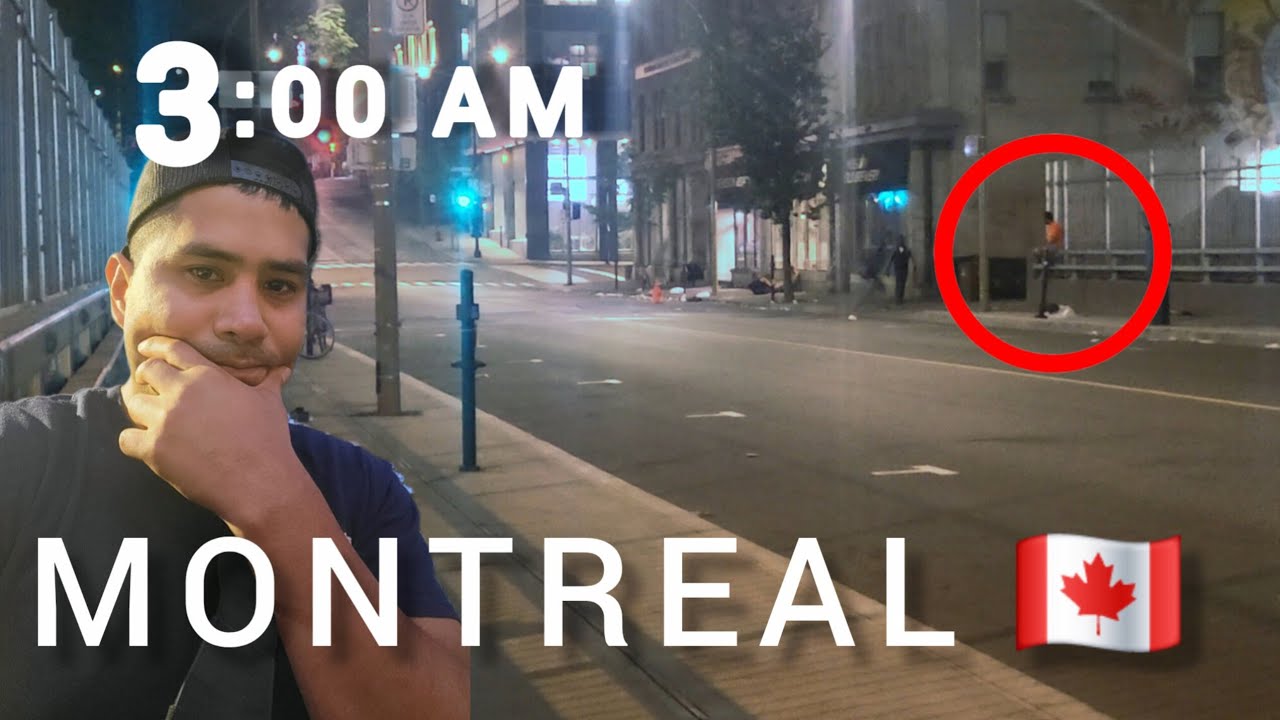 Pase la noche en las calles de MONTREAL / es peligroso? LA seguridad en Canadá 