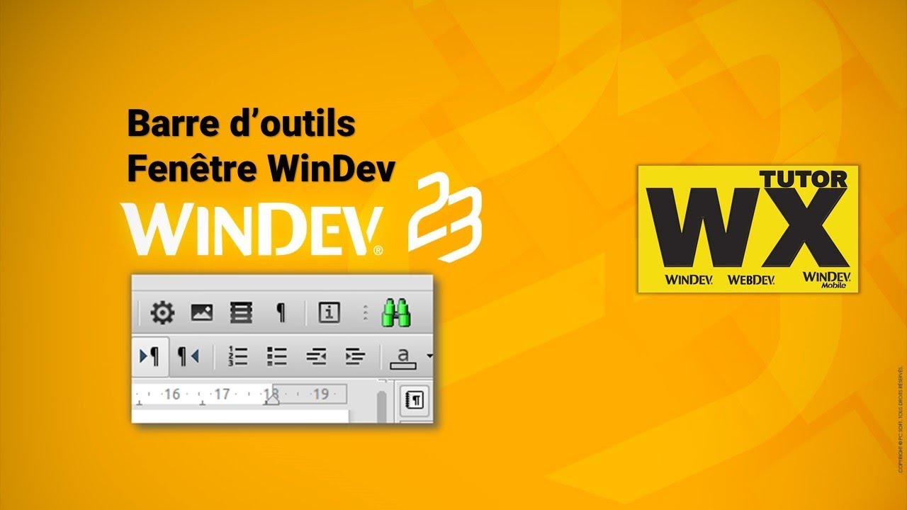 WinDev Barre Outils
