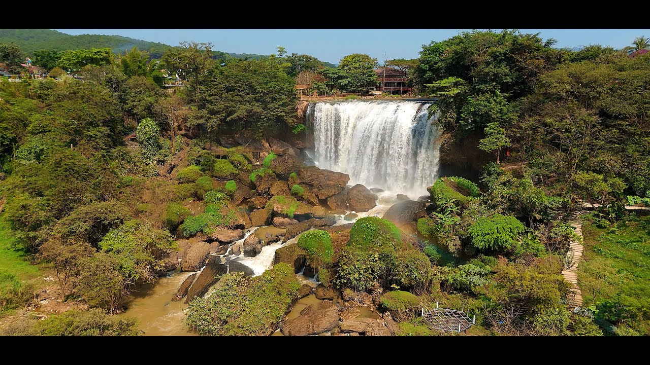 Elephant Falls Vietnamese and Lady Buddha DJI Flip at Linh An Pagoda