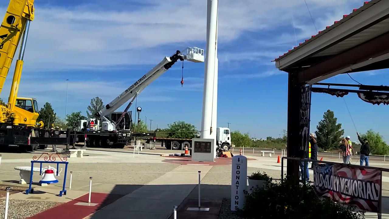 RAISING OF THE NEW FLAG POLE AT OLD GLORY FLAGS ACROSS AMERICA