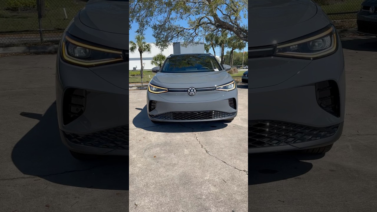 2025 VW ID.4 is silky in Pure Gray paint‼️ #vw #id4 #vwid4 #ev #vwusa #vwscene #volkswagen #suvs