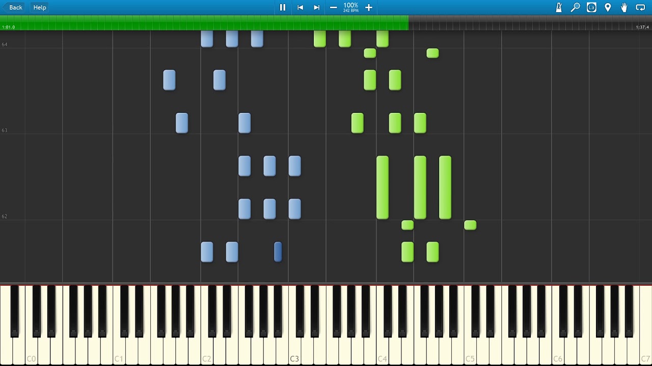 Piano Tiles 2 - Carmen Overture (Synthesia) +MIDI