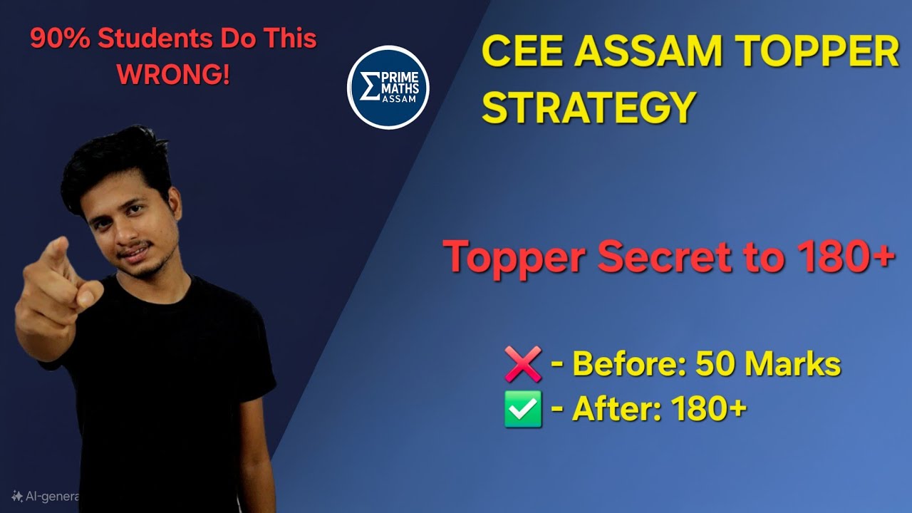How Toppers Solve Assam CEE Paper !!! | 180+ Marks Strategy revealed | Prime Maths Assam |