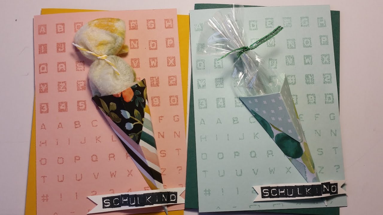 Genial Einfach#2: Karte zur Einschulung mit 3D Schultüte / mit Produkten von Stampin`Up!