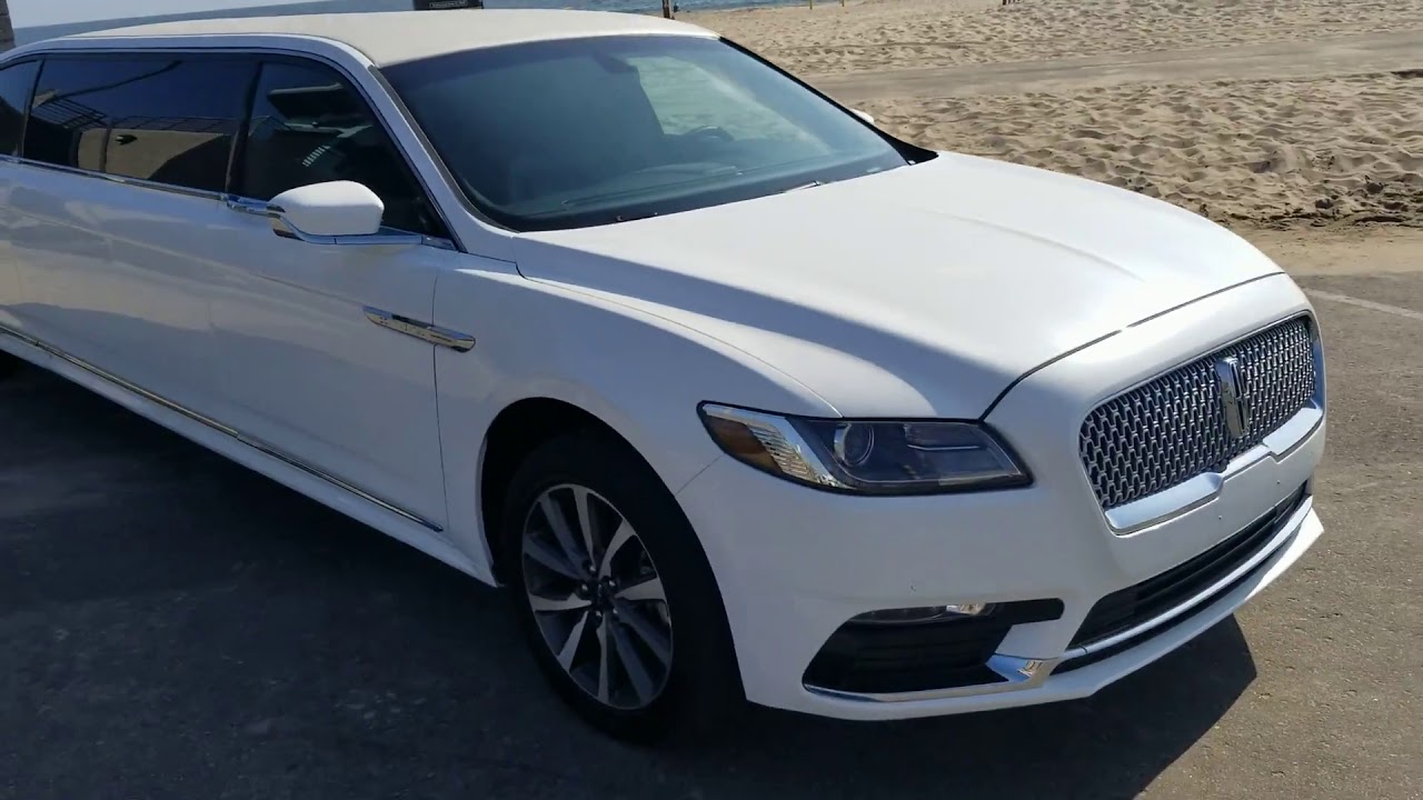 white 70 inch lincoln continental limousine for sale