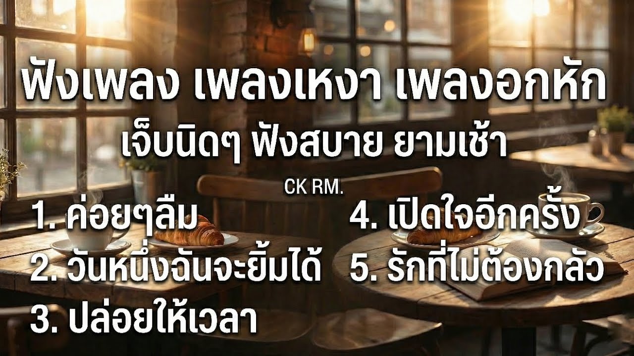🎧ฟังเพลง อกหักเจ็บนิดๆ ฟังสบายยามเช้า | CK RM.