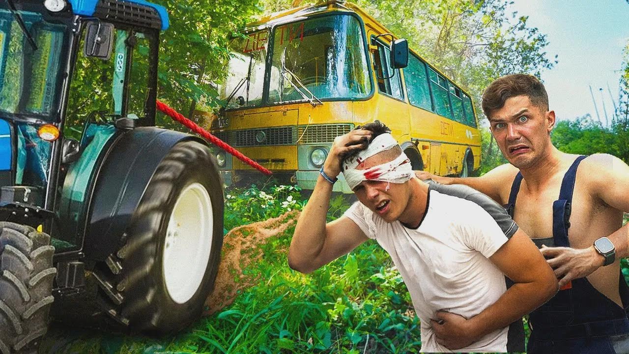 Jak jsme vytáhli opuštěný školní autobus z lesa?