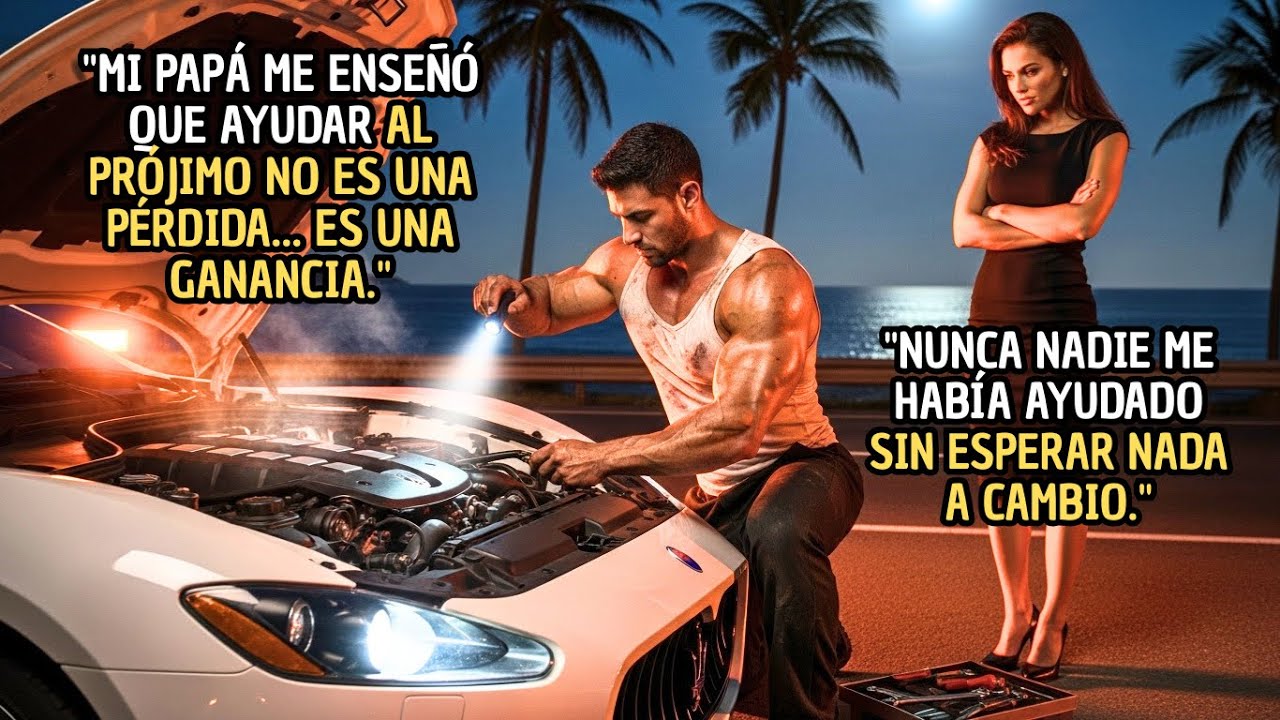 MECÁNICO POBRE REPARÓ UN CARRO EN UNA CARRETERA REMOTA... AL DÍA SIGUIENTE, UNA MILLONARIA...