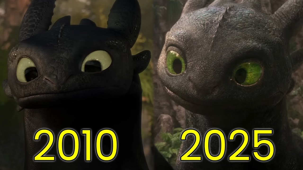 Evolution of Toothless in Movies & TV (2010-2025) | How To Train Your Dragon