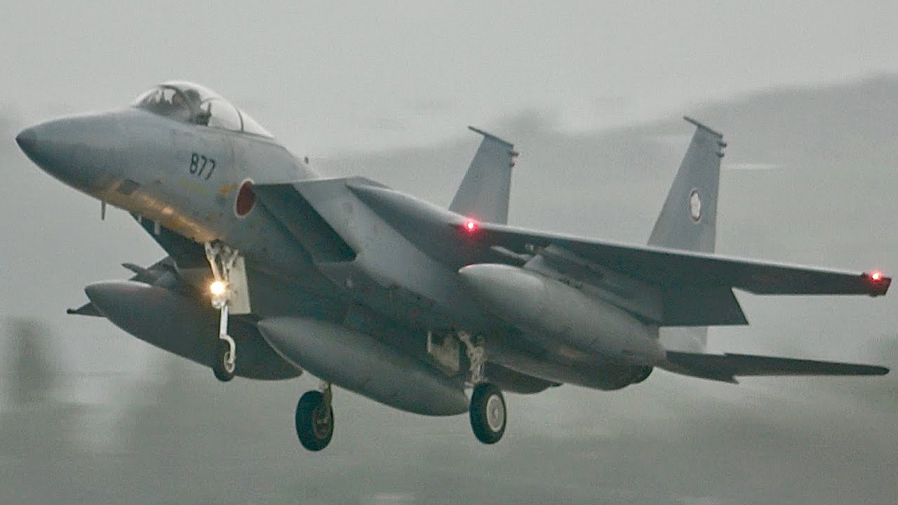 ［鹿児島空港］F-15戦闘機✈︎初の鹿児島空港での実動演習！！離陸シーン／Kagoshima Airport