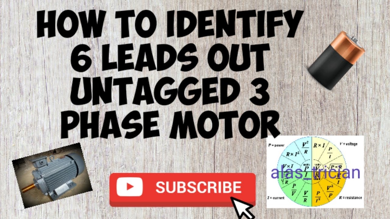 How to identify 6 leads out untagged 3 phase motor by using inductive kick test method.