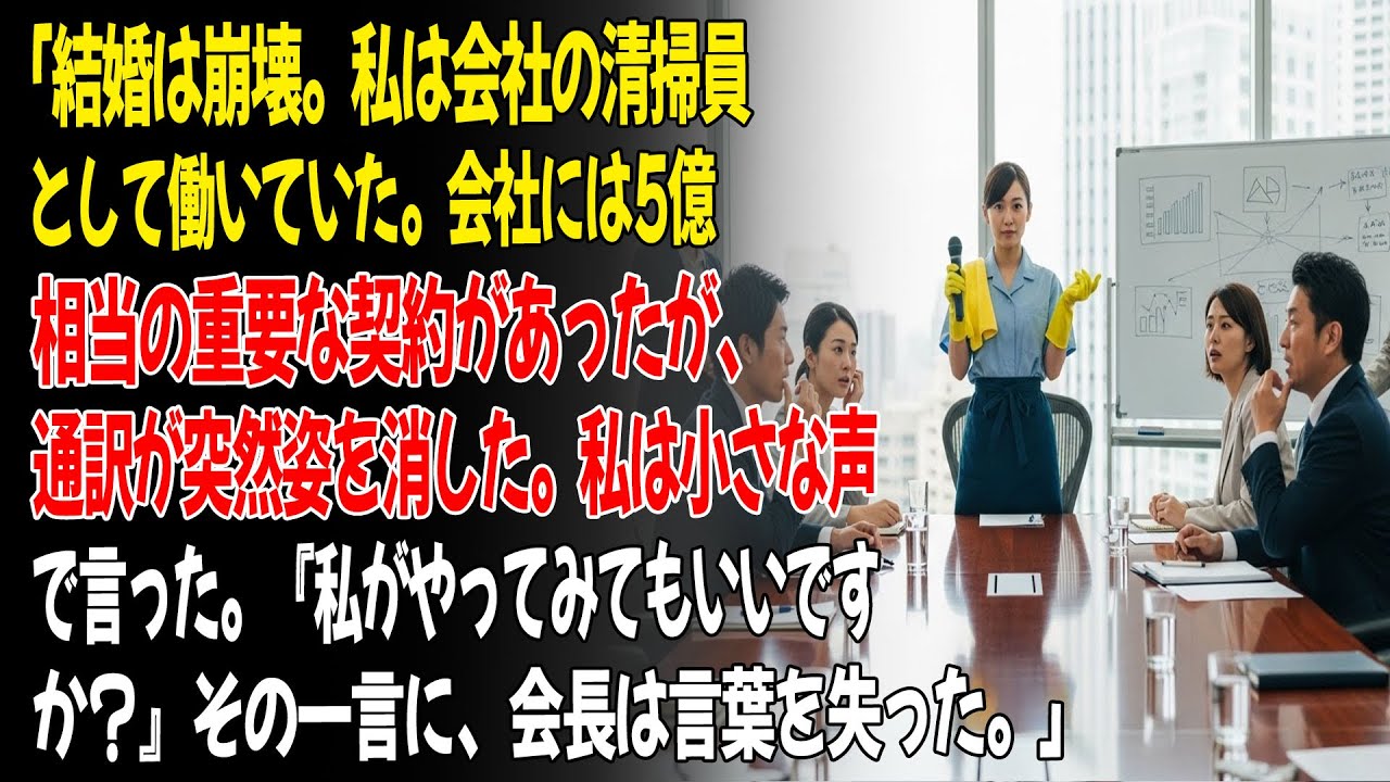 ❤️「結婚に打ちのめされ、何も持たずに家を出て、子どもを抱えて清掃員として働くことに……しかし、誰もその結末を予想していなかった。」😮...ㅣ黄昏恋ㅣ老後の物語ㅣ再婚