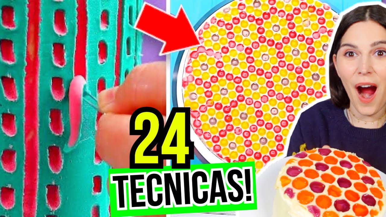 DESMINTIENDO 24 TECNICAS PARA DECORAR PASTELES COMO UN PROFESIONAL!.. Funcionara? Caro Trippar