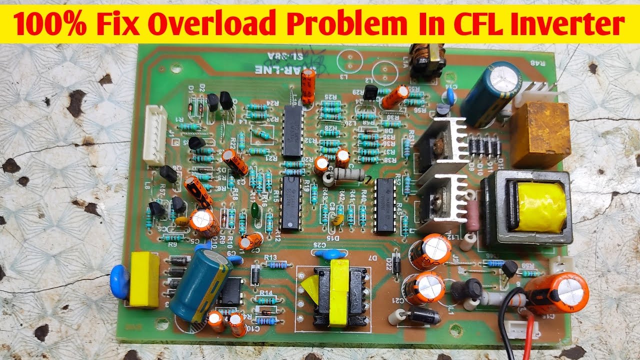 Overload Problem in 3 cfl Inverter ! Mini inverter Overload Problem Repair