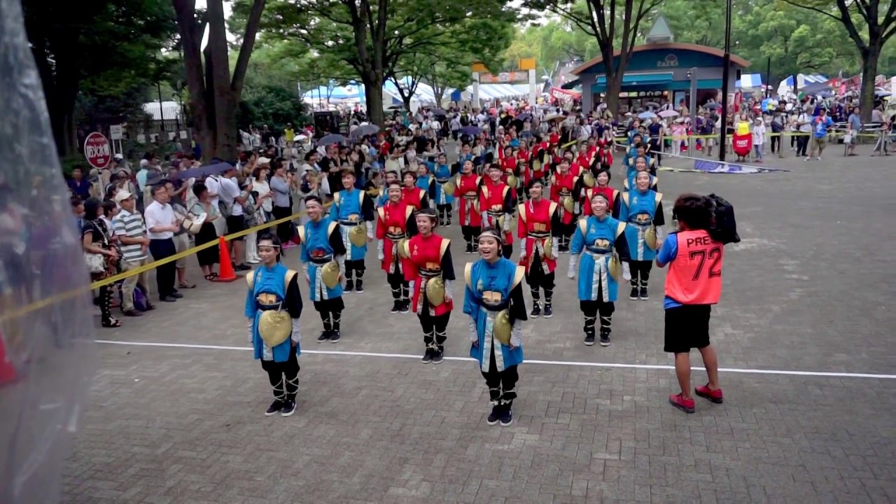 [170826 Super Yosakoi 2017] Hanuyo Yosakoi Team - Suijin to no tatakai (Đường diễu hành NHK)