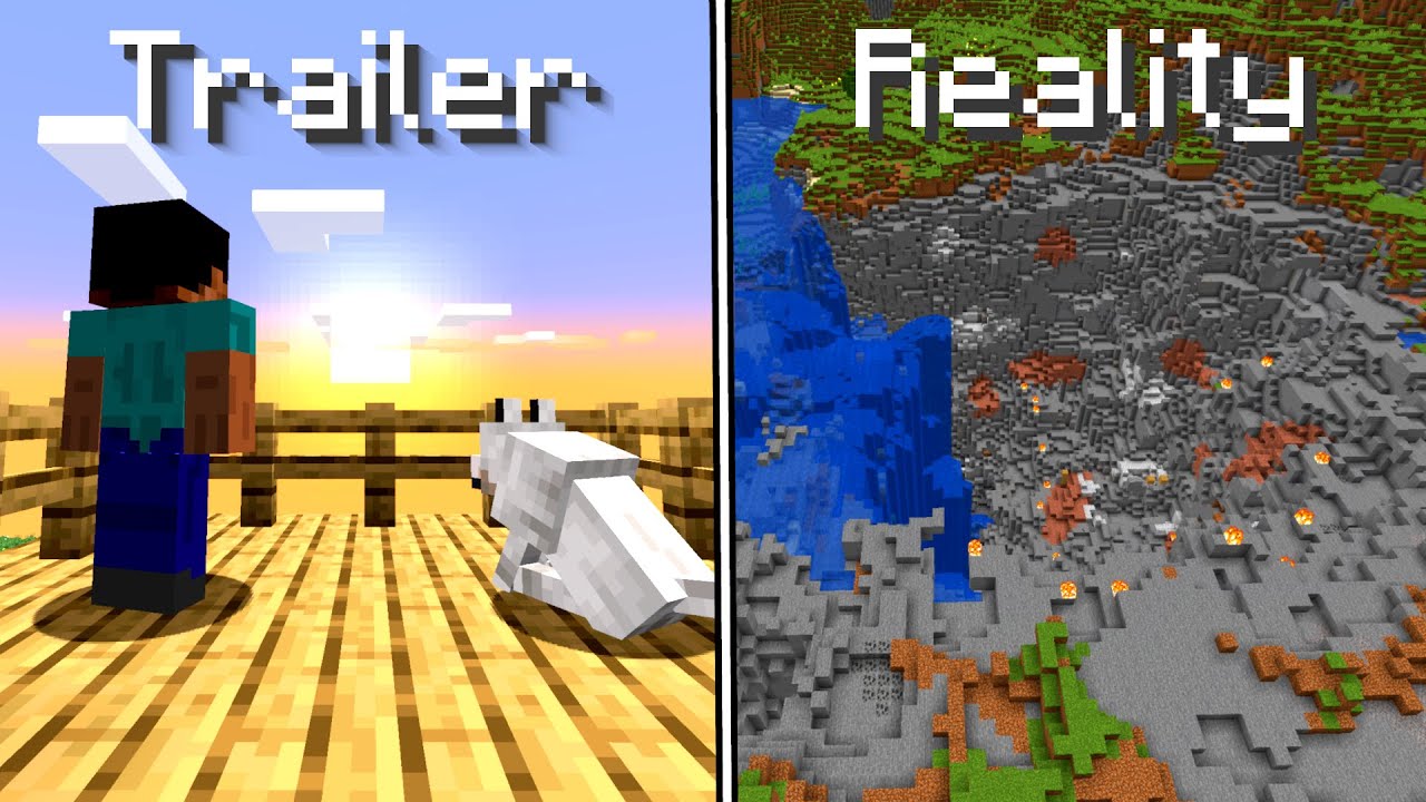 Minecraft Trailers VS Reality