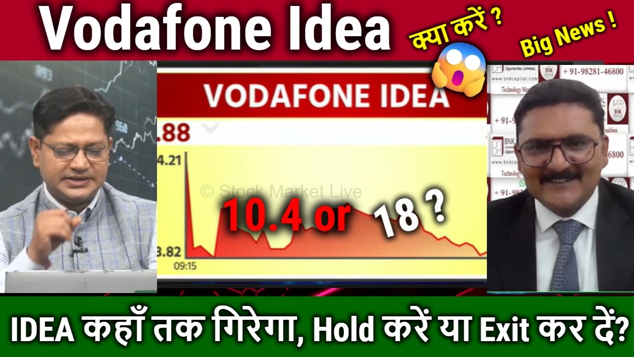 Vodafone Idea कहाँ तक गिरेगा,Hold करें या Exit कर दें?Vodafone Idea Share latest news,VI target 2030
