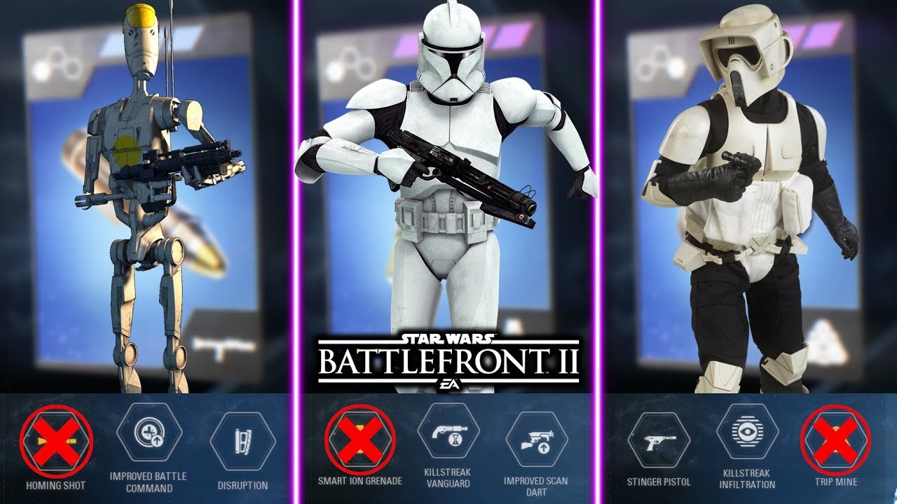 TOP 10 WORST INFANTRY ABILITY STAR CARDS! Star Wars Battlefront 2