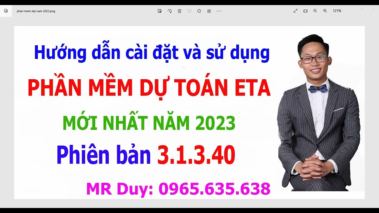 Hướng dẫn cài đặt và sử dụng PHẦN MỀM DỰ TOÁN ETA NĂM 2023 Phiên bản 3.1.3.40 | Duy Dự Toán
