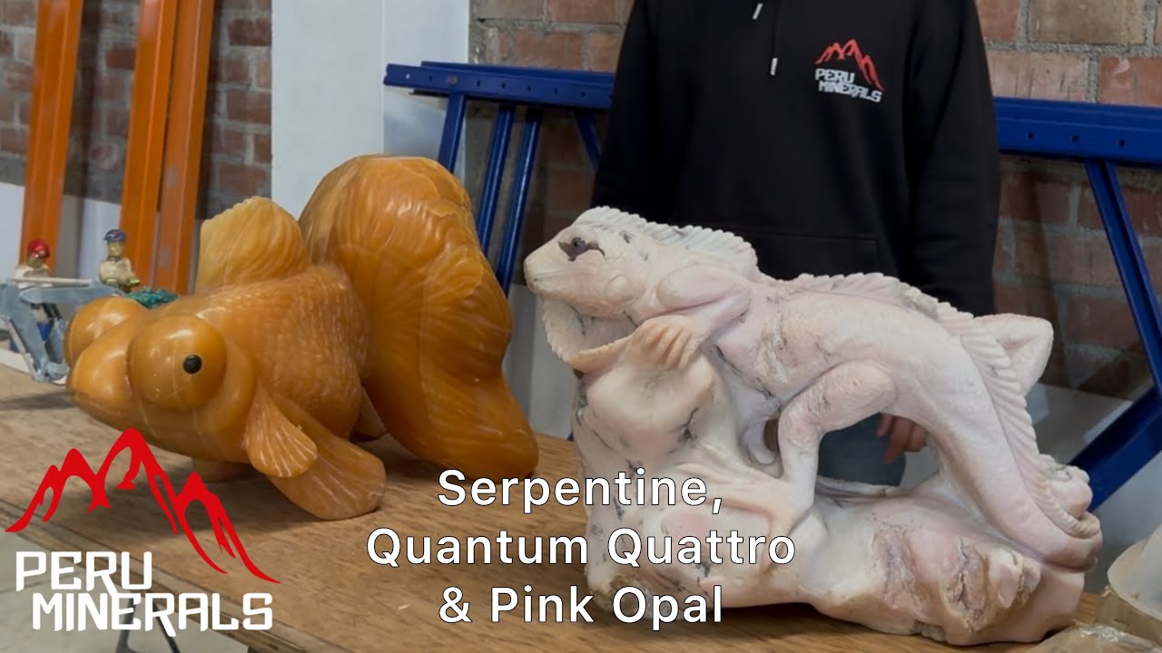 PERU MINERALS &ndash; Serpentine, Quantum Quattro & Pink Opal Showcase