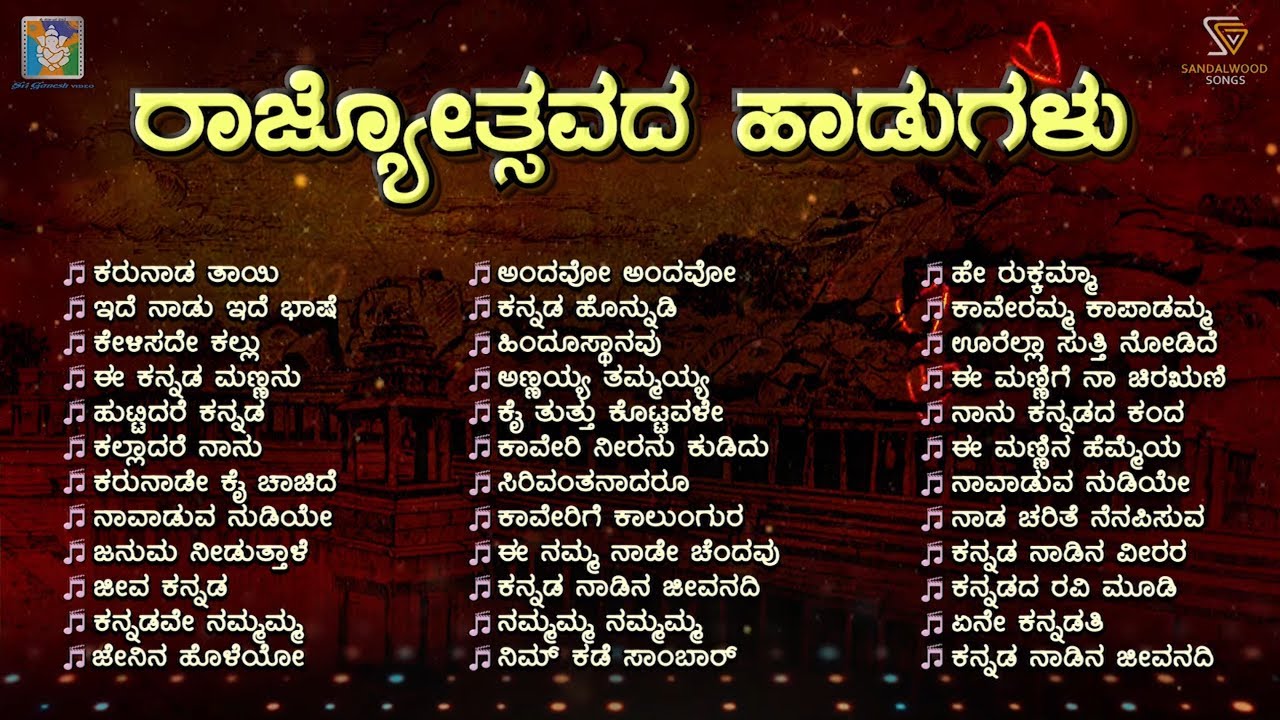 Kannada Rajyotsava Songs | Karnataka Rajyotsava Songs 2023 | Video Jukebox