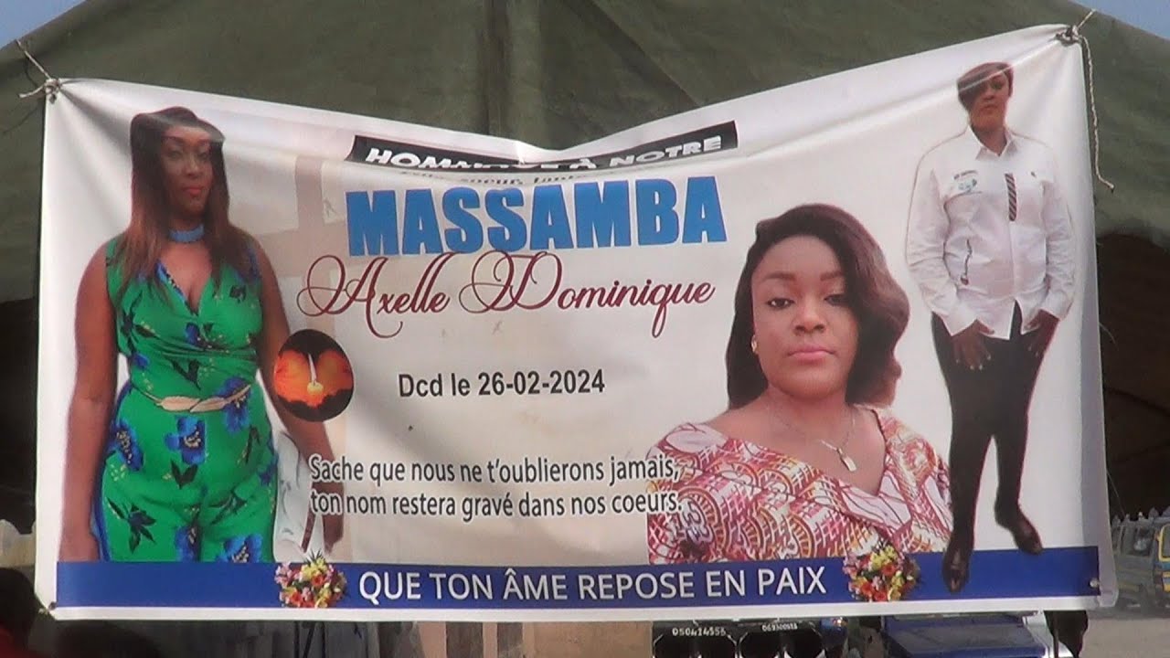 Les obsèques de Dominique Axelle MASSAMBA LOUTAYA à Pointe-Noire.