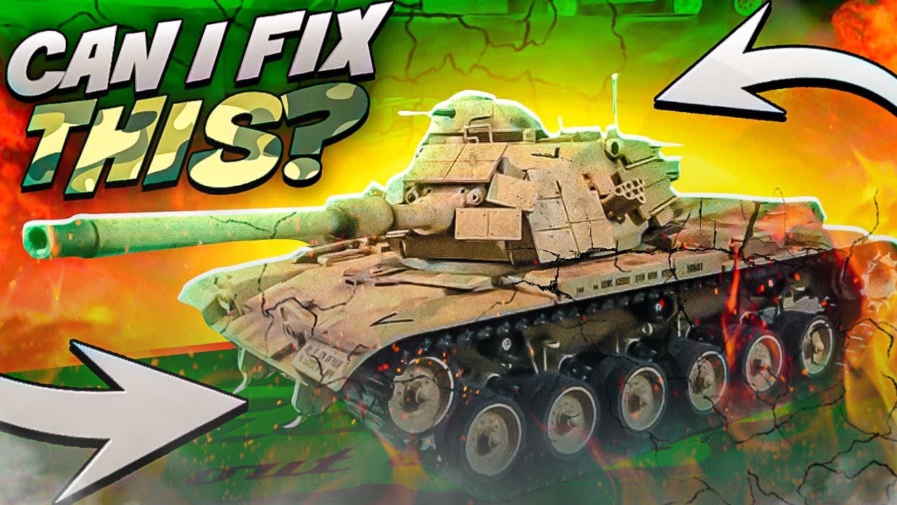 Disaster!  My RC Tank Arrived Damaged! Bodging A Repair. Tongde 1:16th M60