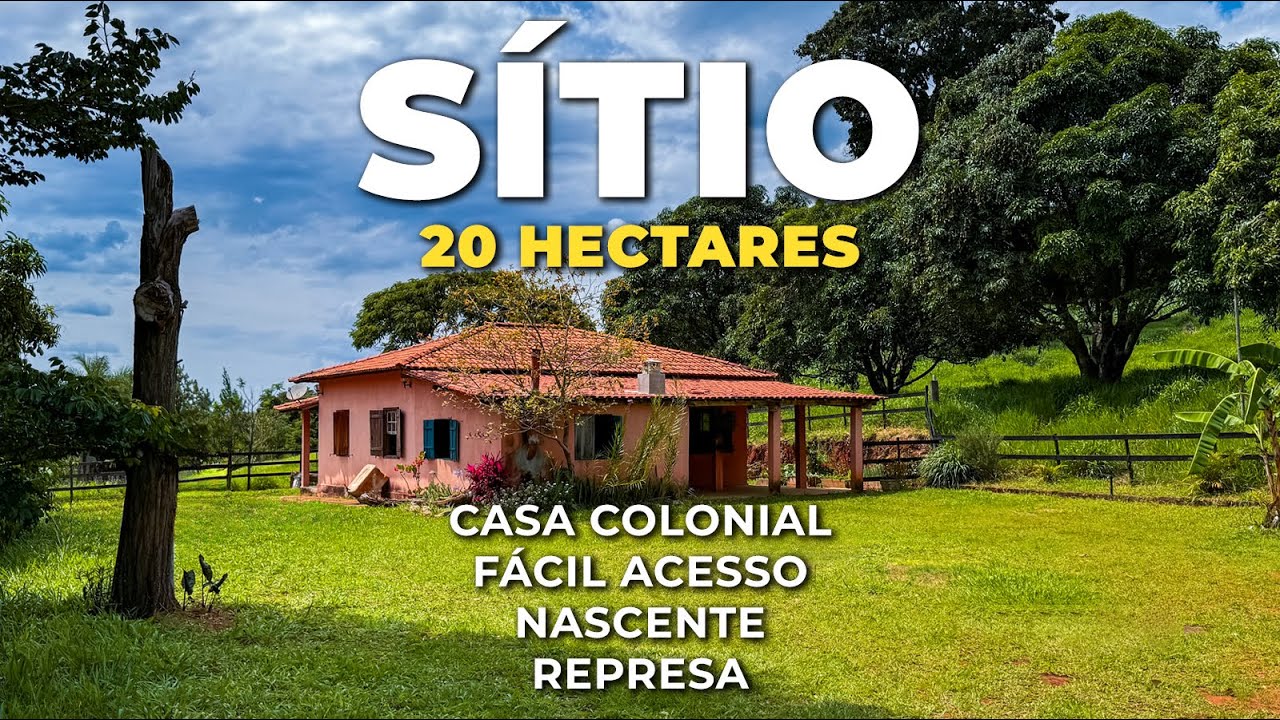 SÍTIO 20 HECTARES, COM CASA BOA, REPRESAS, NASCENTES E ÓTIMO ACESSO