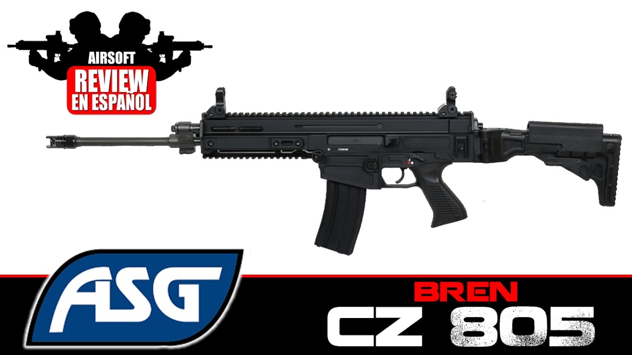 CZ 805 BREN A1 ASG Airsoft Review en Español HD ( Test Shot )