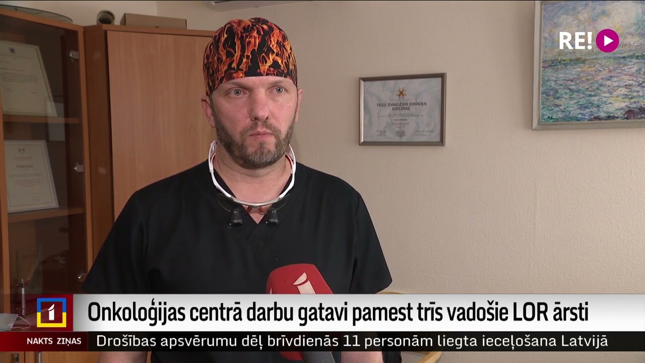 Onkoloģijas centrā darbu gatavi pamest trīs vado&scaron;ie LOR ārsti