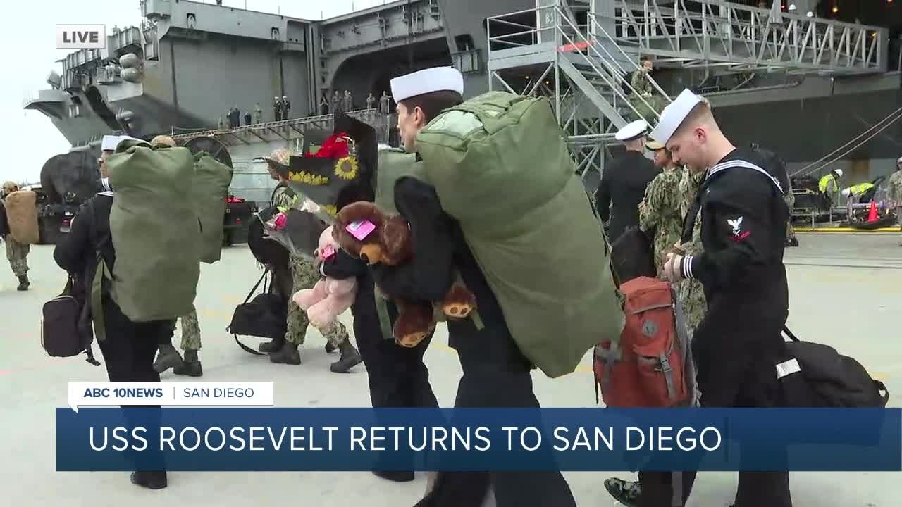 USS Theodore Roosevelt returns to San Diego after 9 months