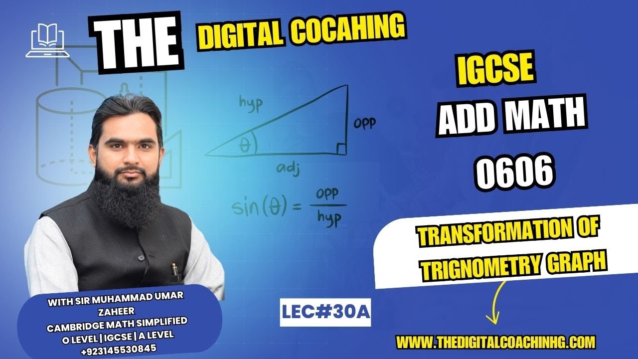 lec 30 ( Part 2 ) | Transformation of Trignometry Graph |  Add Math 0606 | The Digital Coaching
